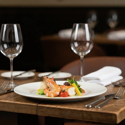 Gourmet dining experience featuring Tasmanian produce and wine